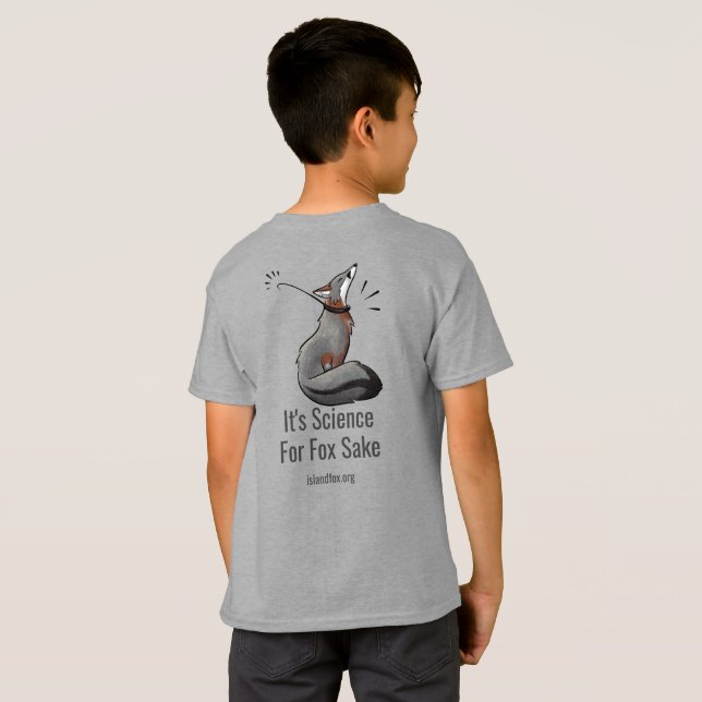 Science Kids T-Shirt Logo Front Science Fox Back (Dos entier)