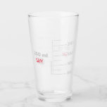 Science Lab Beaker Verre de boisson personnalisée<br><div class="desc">Pour l'amateur de science dans votre vie. Ce verre est fait pour ressembler à un morceau de verrerie de laboratoire, avec graduations pour un bécher de 250 ml. Vous pouvez même le personnaliser avec vos initiales ou votre nom, comme vous le feriez dans un environnement de laboratoire. Le design est...</div>