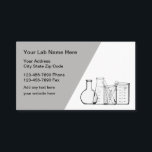 Science Lab Thème Cartes de visite<br><div class="desc">Modèle de carte de visite à thème de laboratoire scientifique créé avec la verrerie de laboratoire et la disposition carte de visite classique. Conçu pour un laboratoire de tests médicaux,  des services de généalogie ou des laboratoires de tests scientifiques.</div>