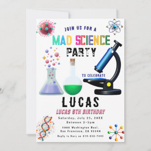 Science Party Invitation d'anniversaire
