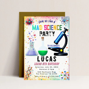 Science Party Invitation d'anniversaire