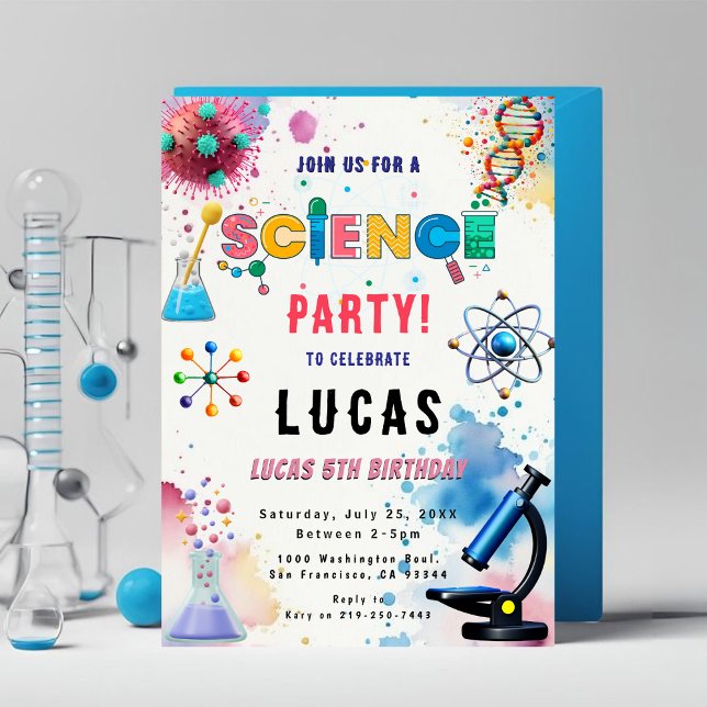 Science Party Invitation d'anniversaire (Créateur téléchargé)