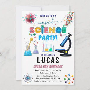 Science Party Invitation d'anniversaire
