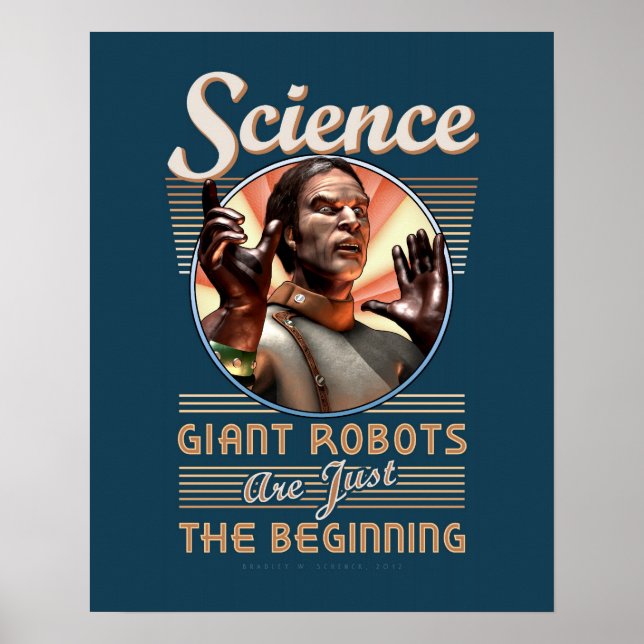 SCIENCE : Poster des robots géants (16x20") (Devant)
