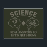 Science Réponses carte postale personnalisée<br><div class="desc">Uggs the customize it function,  you can change (edit) the background color of this item and add your own text if you wish. Lac my store for more items with this design.</div>