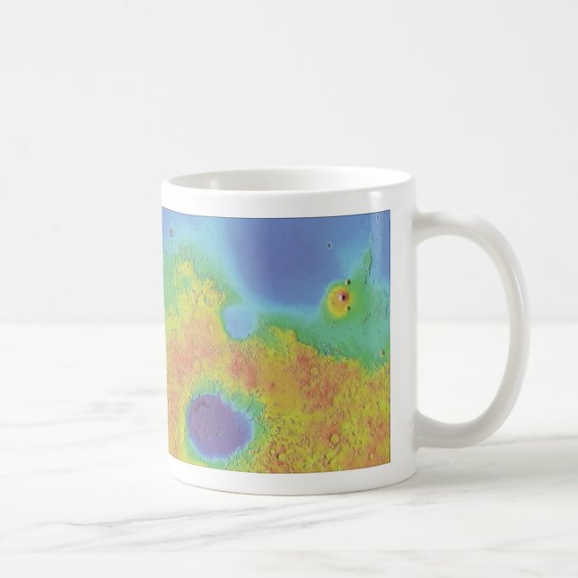 Science Rouge Vert Bleu Mars Mola Mug (Droite)
