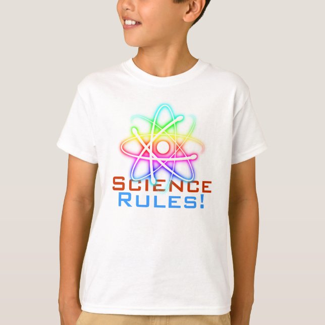 Science Rules! - Colorful Atom (001) T-shirt (Devant)