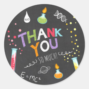 Science Sticker Merci Anniversaire Favoriser tag L