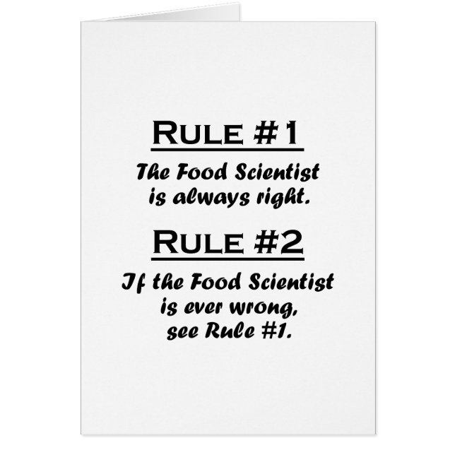 Scientifique de nourriture de règle (Devant)