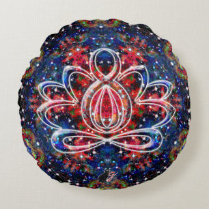 Scintillation Zen Lotus Coussin rond