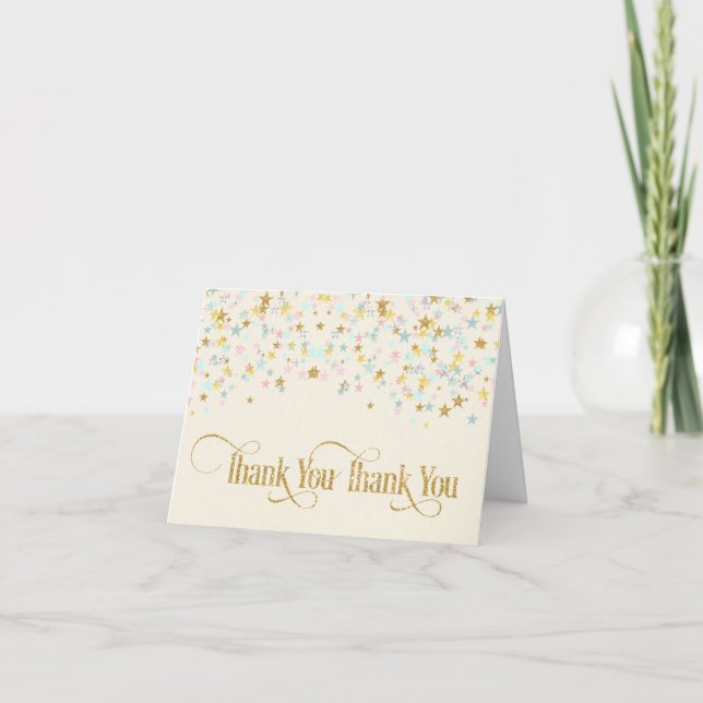 Scintillement peu de carte de crème de Merci (Devant)