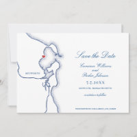 Scituate Harbour Massachusetts Carte Mariage éléga