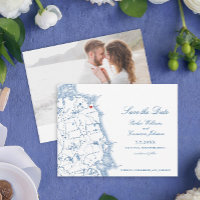 Scituate Massachusetts Carte Élégante Marine Côtiè