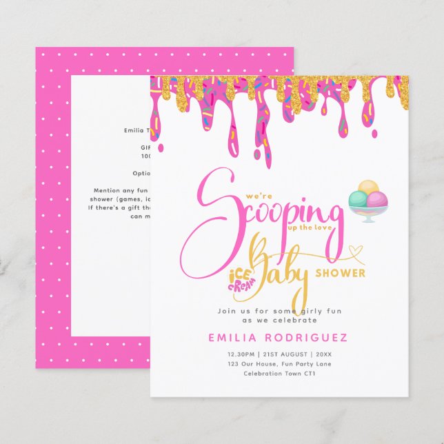 Scoopup Love Glace Baby Girl Douche (Devant / Derrière)