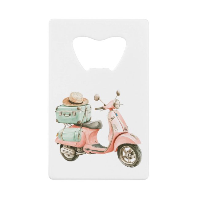 Scooter côtier rose et aqua mignon (Devant)