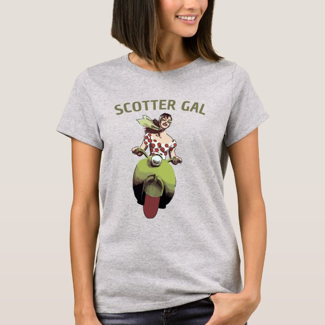 Scooter Gal, ajouter le texte T-shirt (Devant)