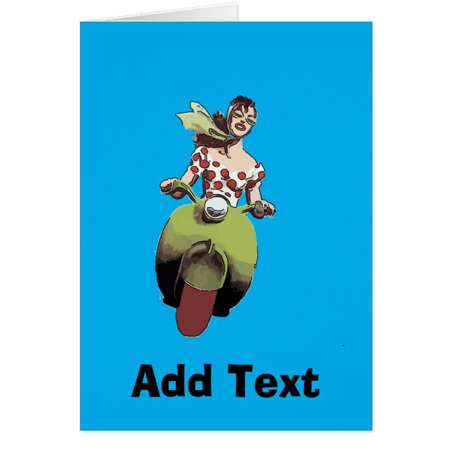 Scooter Girl, ajouter du texte (Devant)