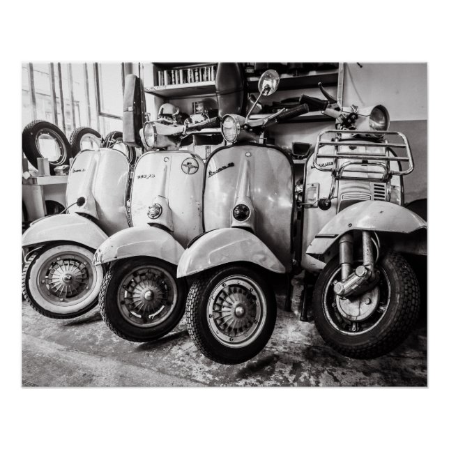 Scooter vintage | Poster parfait | New York USA (Devant)