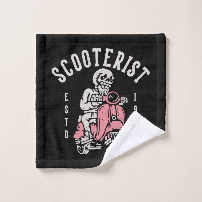 scootériste votre slogan ici (Gant de toilette)