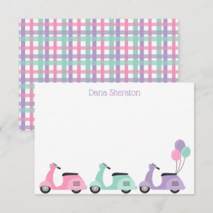 Scooters et cartes à notes plates personnalisées