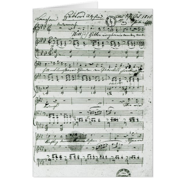 Score manuscrit pour le 'Hektors trouvé Abschied (Devant)
