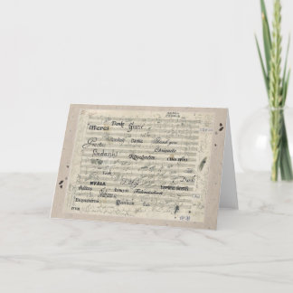 Score multilingue de musique de Merci