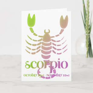 Scorpio Astrologie Zodiac carte d'anniversaire d1