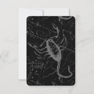 Scorpio Constellation Hevelius 1690 sur Black