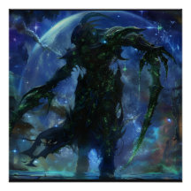 Scorpio (L'Assassin) Zodiac Sign Deity Poster