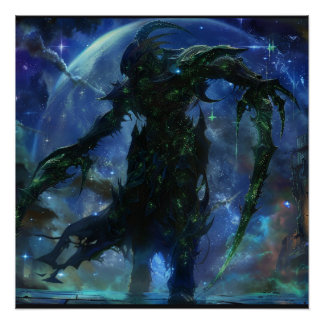 Scorpio (L'Assassin) Zodiac Sign Deity Poster