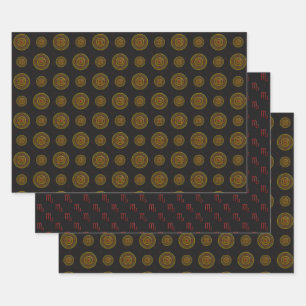 Scorpio Mandala Enveloppement Papier Set