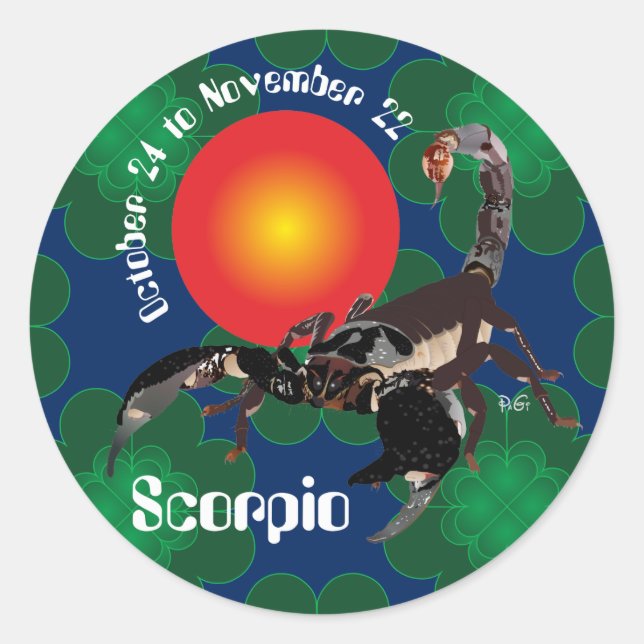 Scorpio October 24 à novembre 22 Autocollants (Devant)