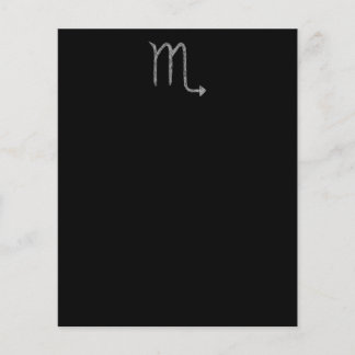 Scorpio. Panneau astrologie zodiaque. Noir.