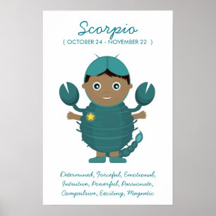Scorpio - Poster Horoscope Garçon