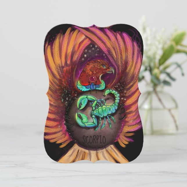 Scorpio signe Zodiac Invitation (Debout devant)