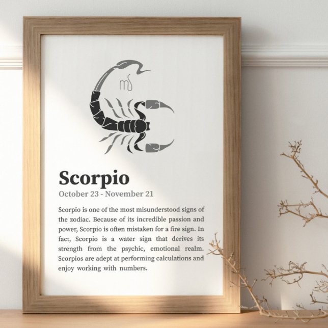 Scorpio Zodiac affiche (Scorpio Zodiac Sign Wall Poster)