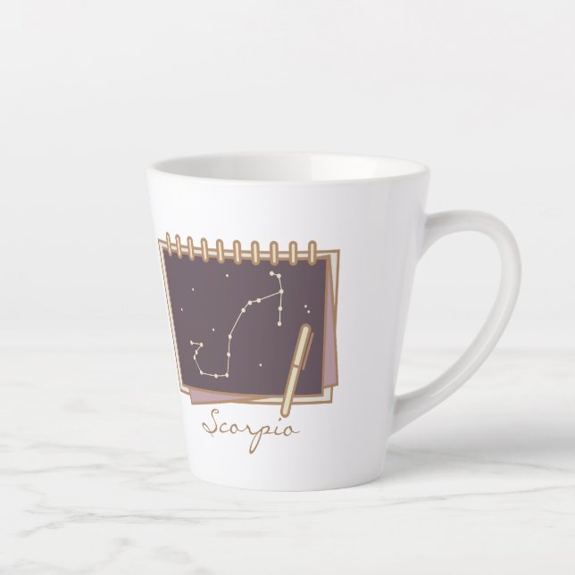 Scorpio Zodiac Boho Café Mug (Droite)