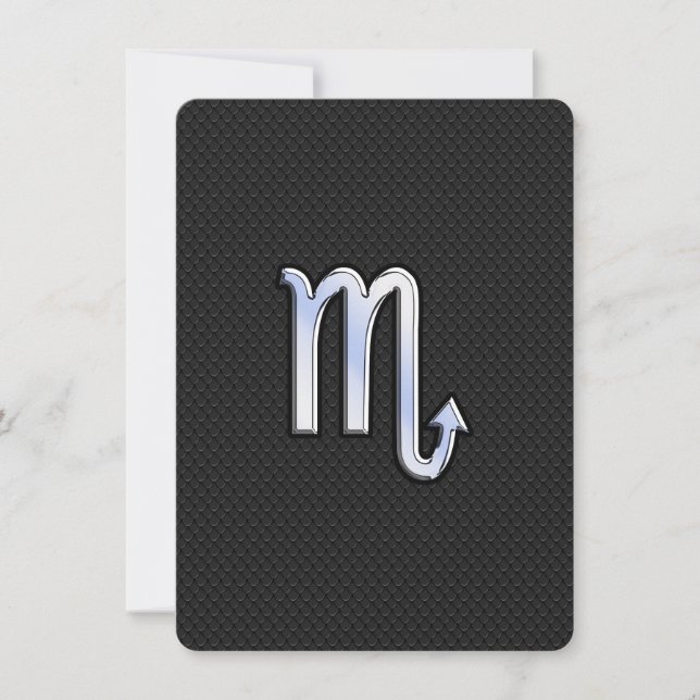 Scorpio Zodiac chrome comme Signe peau de serpent  (Devant)
