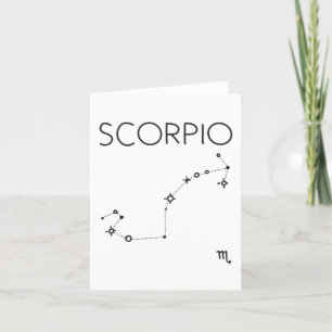 SCORPIO zodiac étoile constellation carte blanche