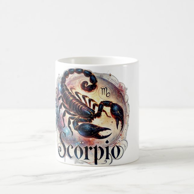 Scorpio Zodiac Mug - Conception intense et mystiqu (Centre)