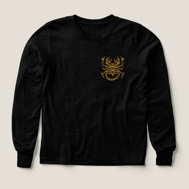Scorpio Zodiac - Or Tribal (Motif recto)