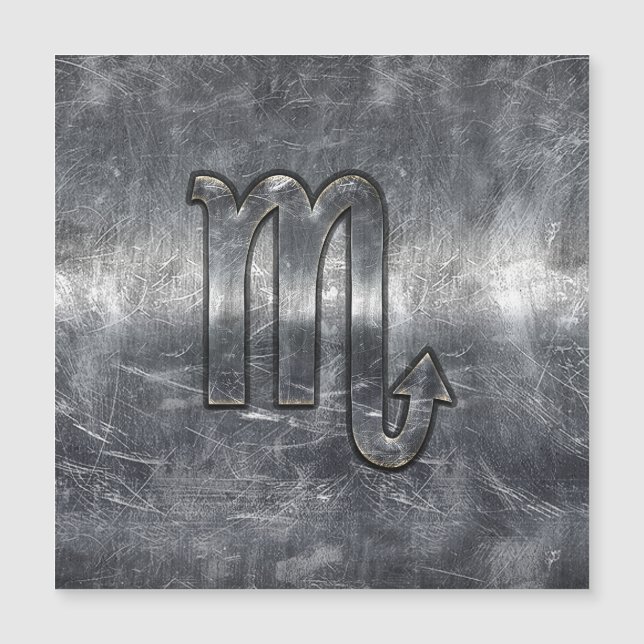Scorpio Zodiac Sign in Grunge Distressed (Devant)