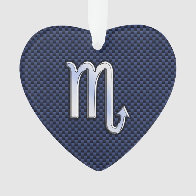 Scorpio Zodiac Sign marine décor en fibre de carbo (devant)