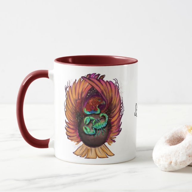 Scorpio Zodiac Sign Mug (Avec donut)