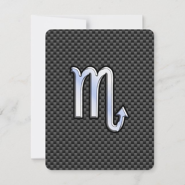 Scorpio Zodiac Sign on Carbon Fiber Print (Devant)