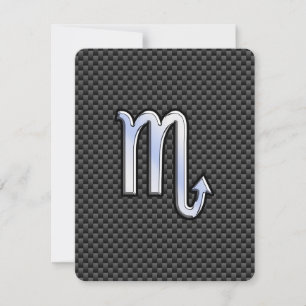 Scorpio Zodiac Sign on Carbon Fiber Print