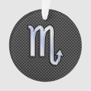 Scorpio Zodiac Sign on Carbon Fibre Decor