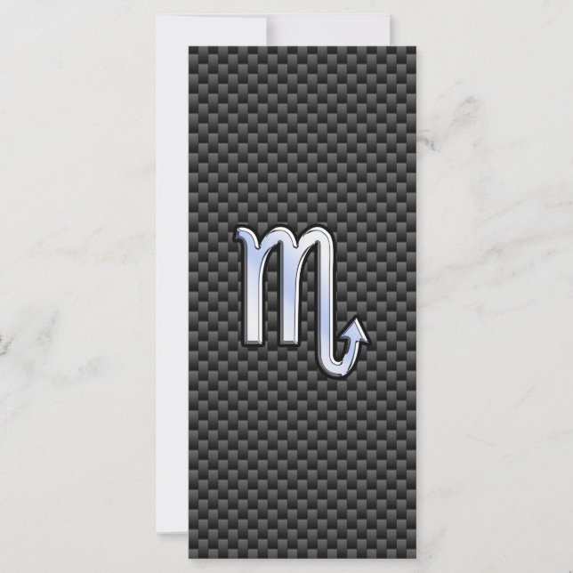 Scorpio Zodiac Sign on Carbon Fibre Print (Devant)