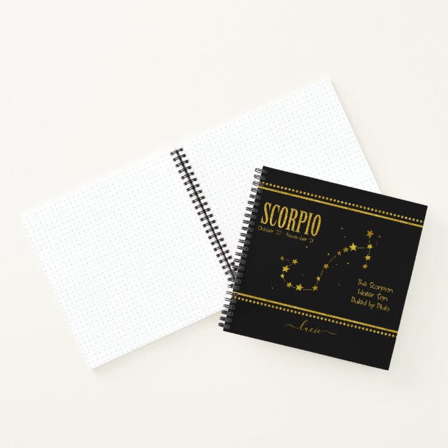 Scorpio Zodiac Star Sign Carnet (Intérieur)