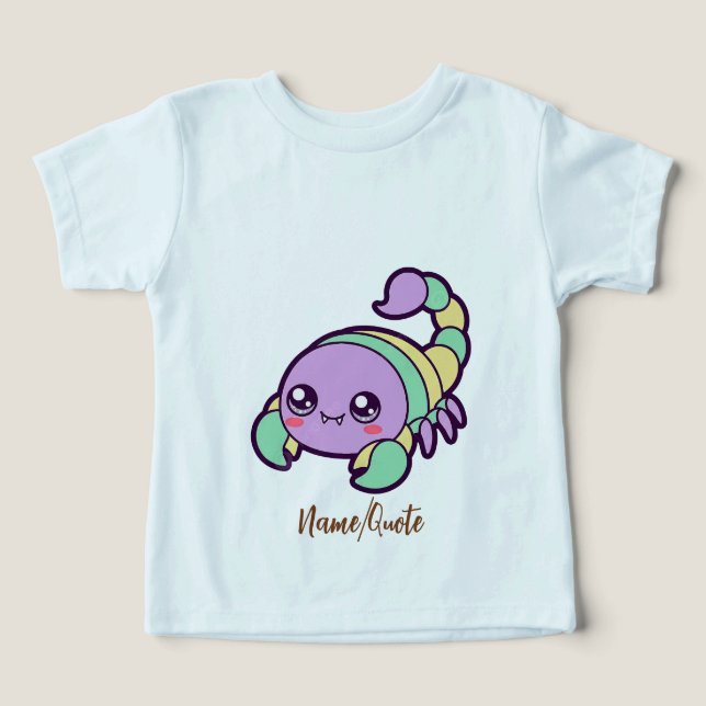 Scorpion Mignon Kawaii Dessin Animé Pastel (Design Recto)
